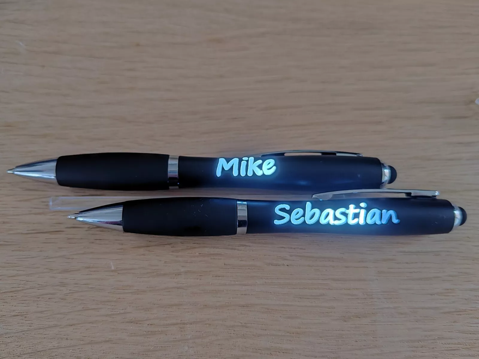 Personalised Light Up Black Ink Pen Gift Present