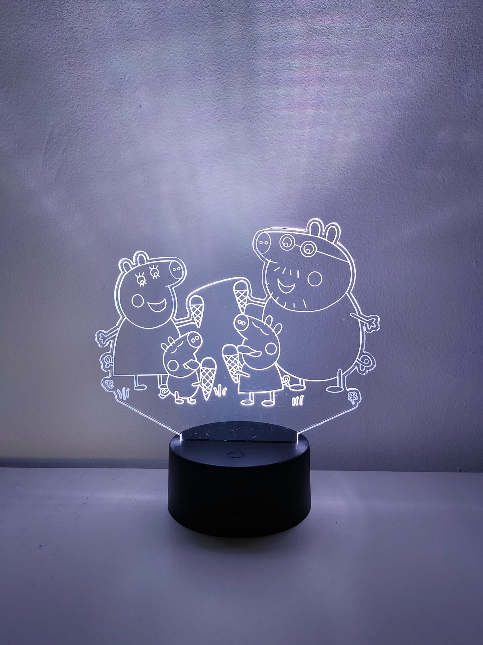 3D LED night lamp - PEPPA Pig Family Ice Cream