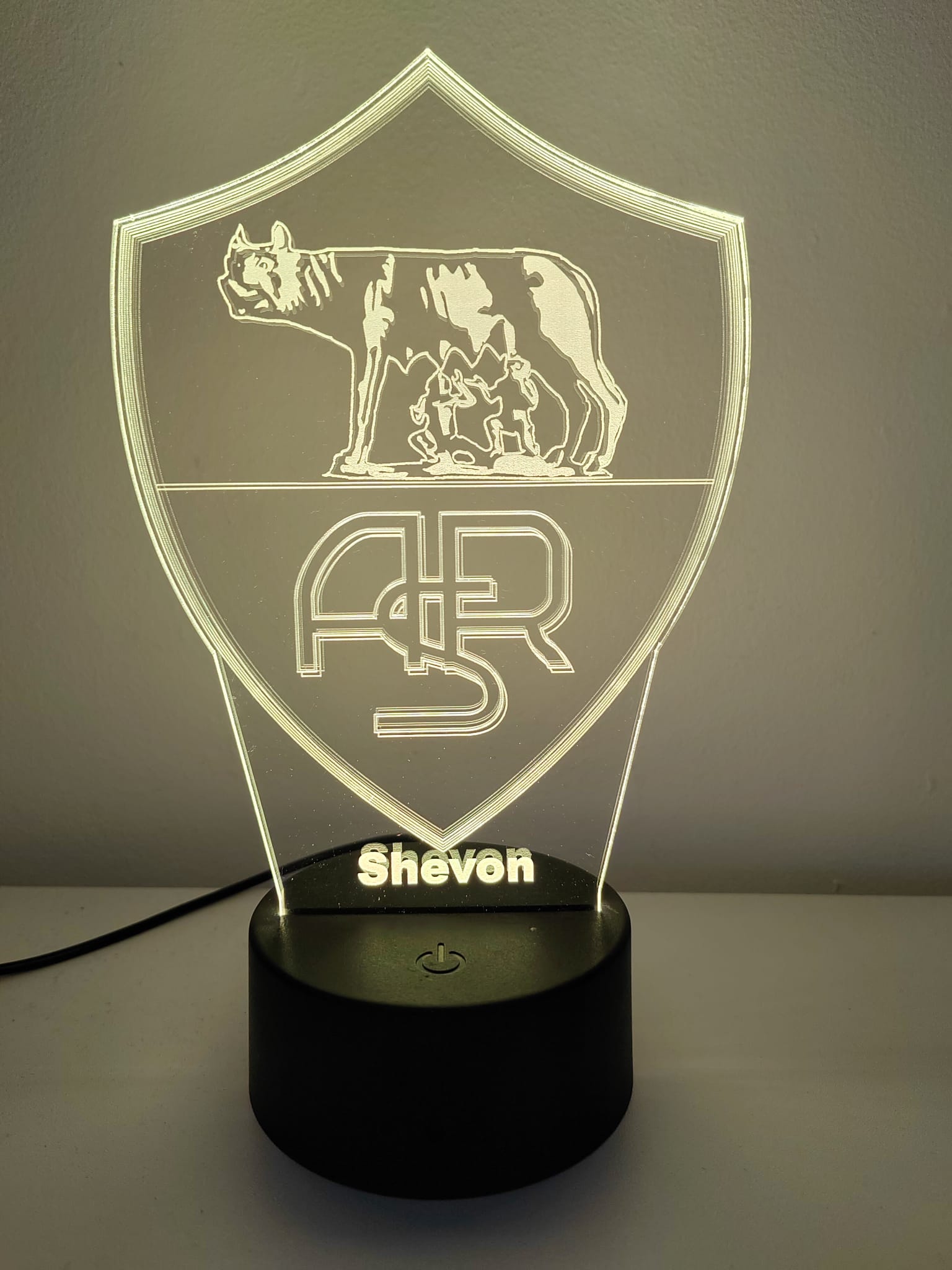 3D LED night lamp - AS Roma 2025