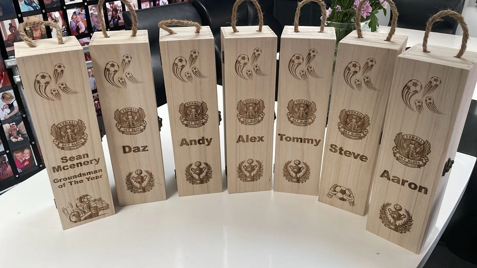 Personalised Wooden Wine Box Gift Present