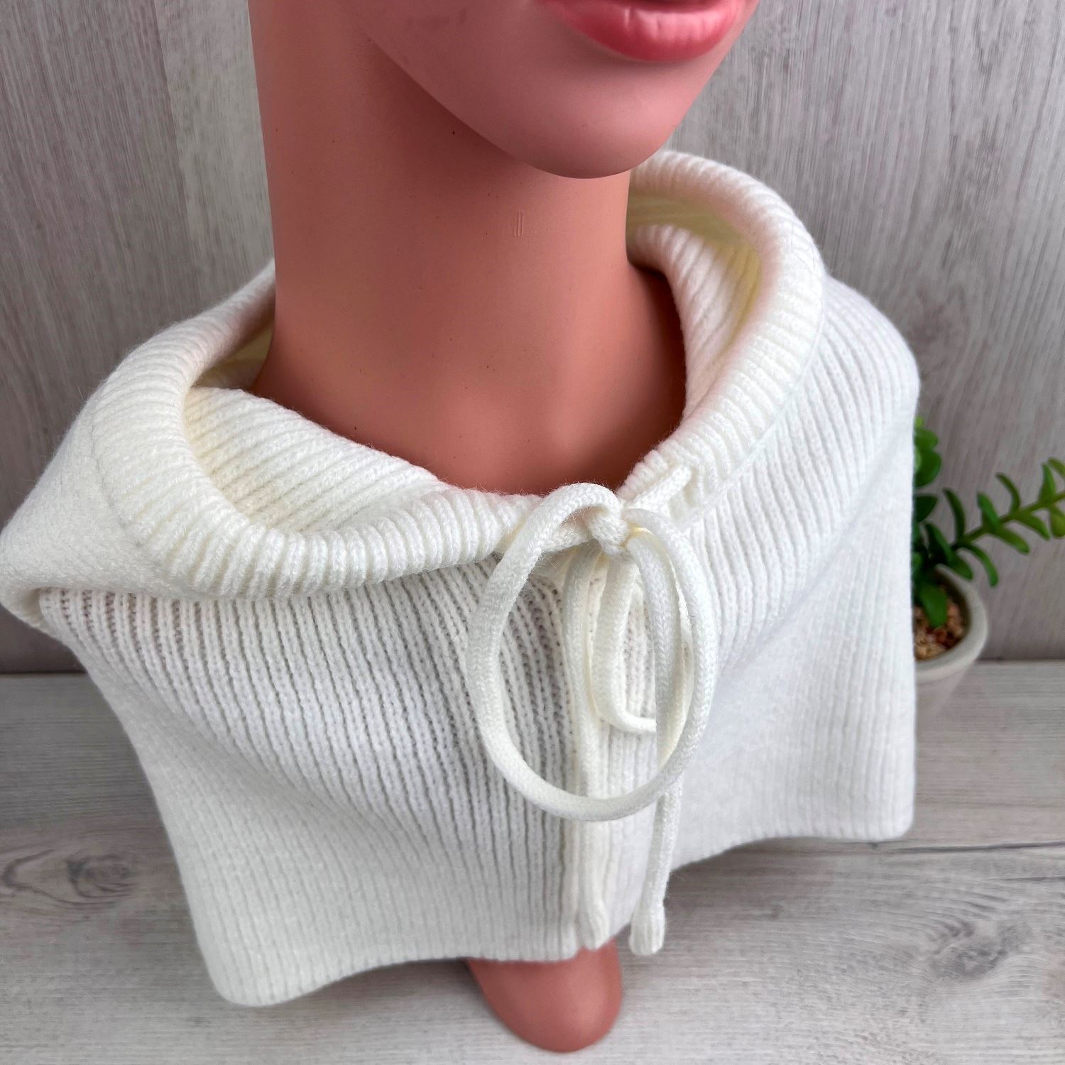 Our exquisite Balaclava, Women's Winter Hood. The perfect gift for her. In White