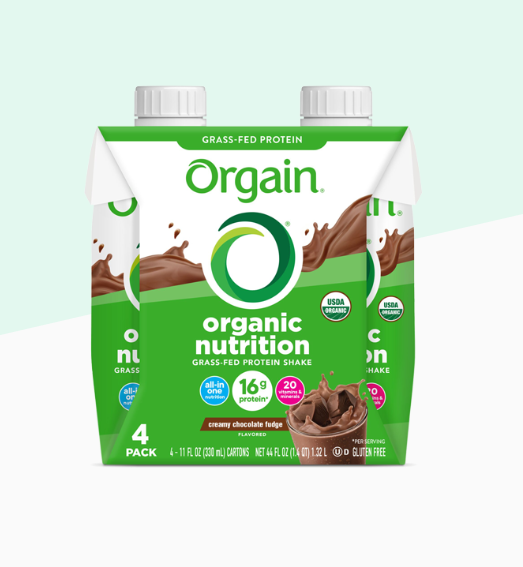 Organic Nutrition Shake Creamy Chocolate Fudge 4 Pack