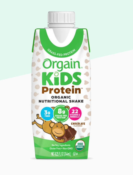 Kids Protein Organic Nutrition Shake Chocolate Single Serving Pack