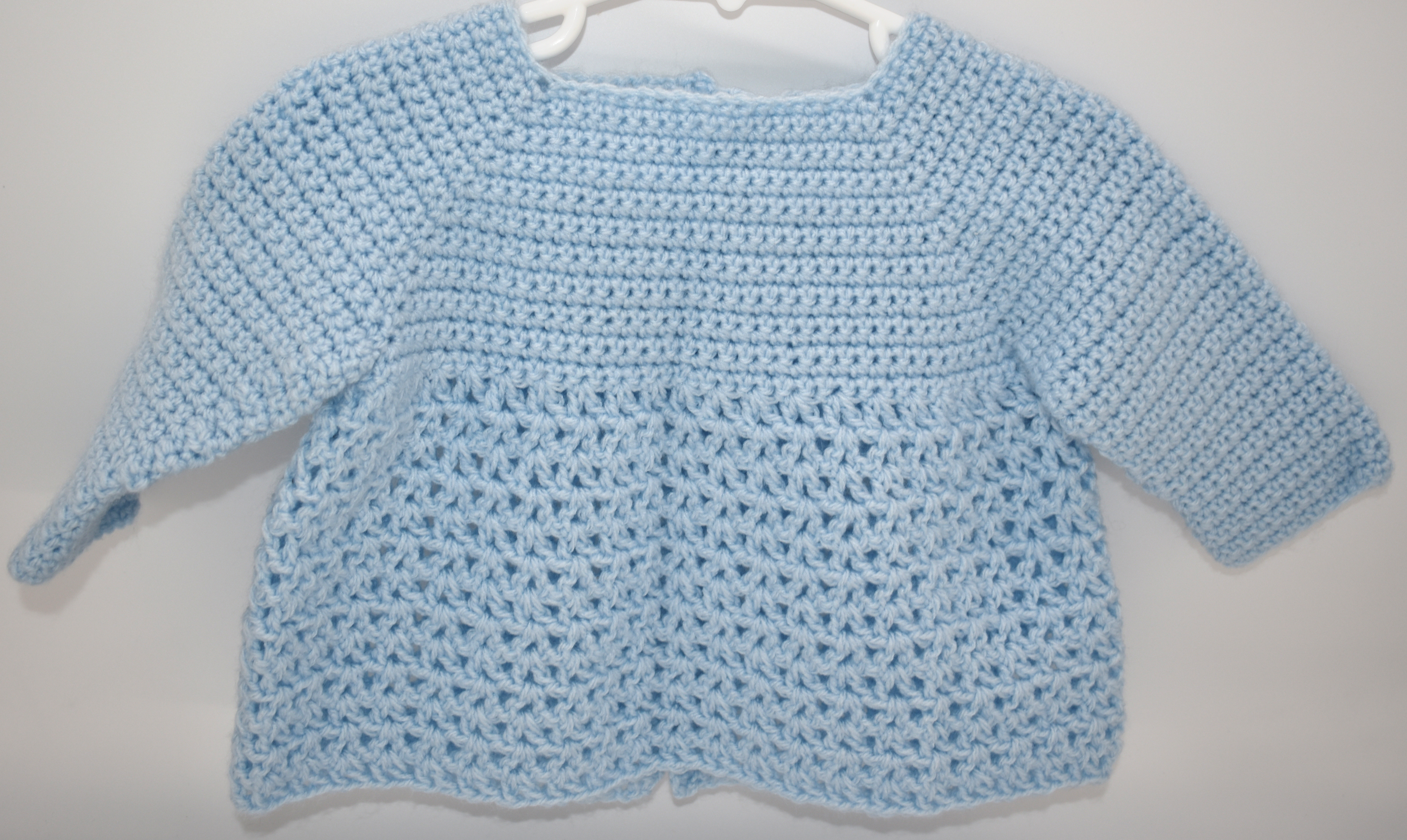 Sky Blue Daisy Baby Sweater 3-6 months