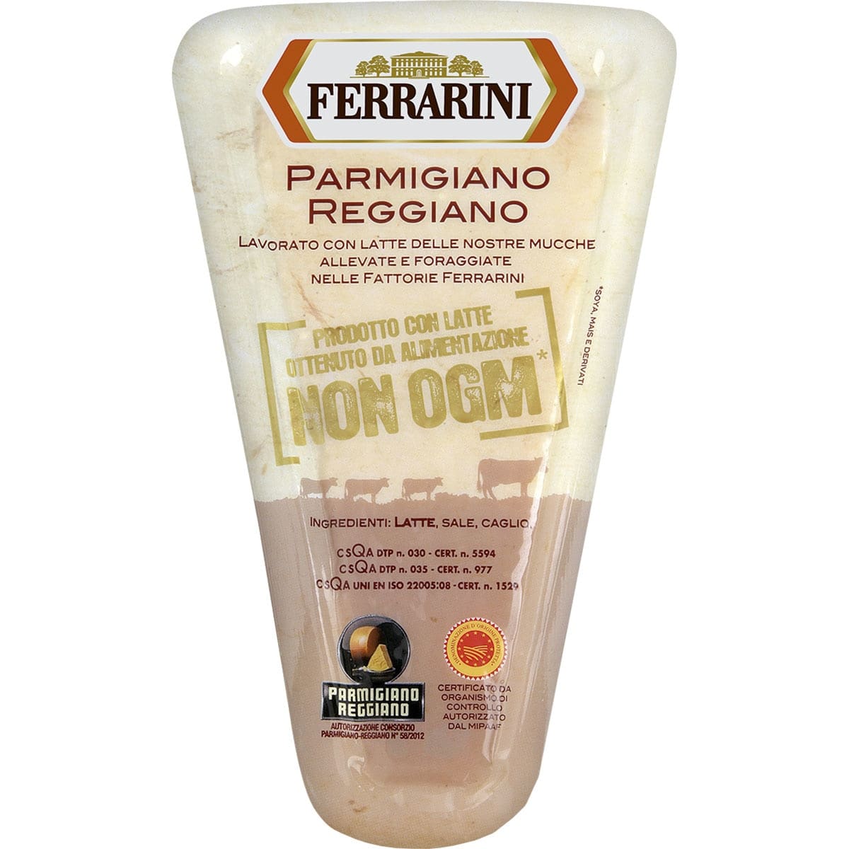 Itališkas pusiau riebus kietasis sūris DOP "NO OGM" 250 gr.