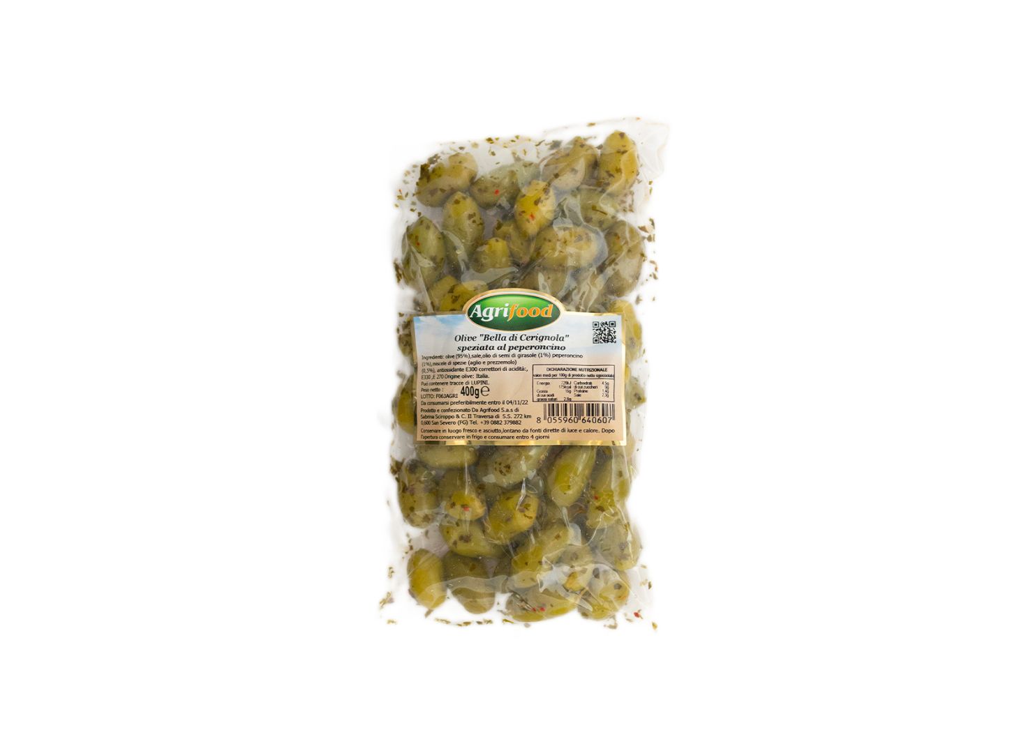 Olive “Bella di Cerignola” speziate al peperoncino