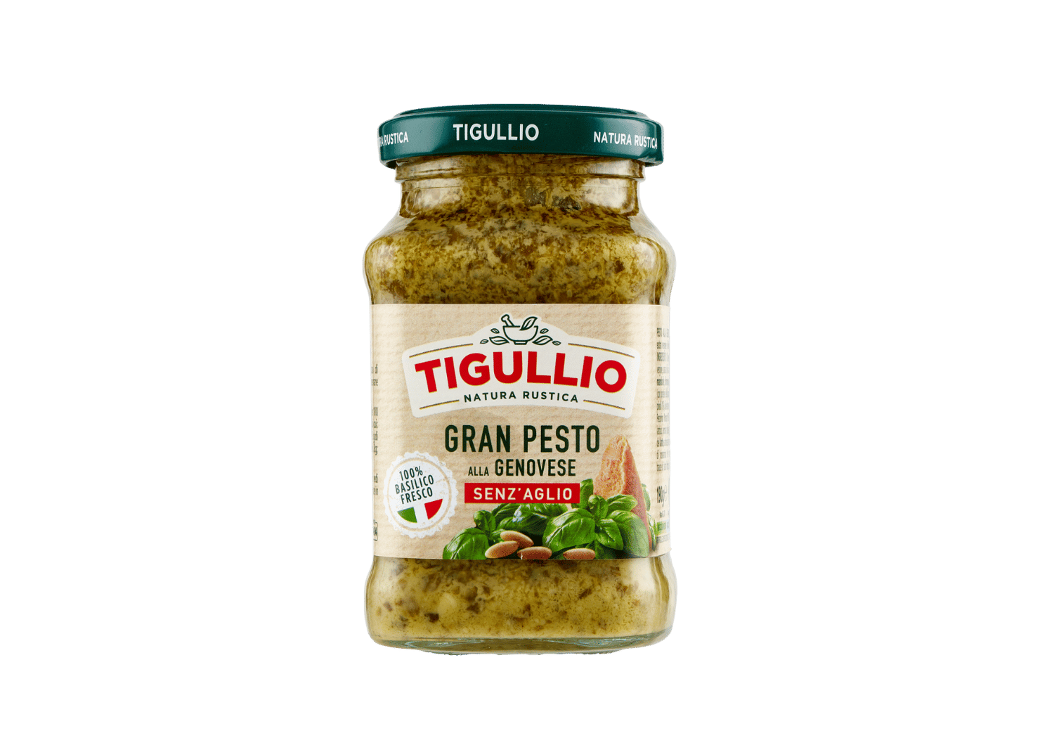 Pesto alla Genovese be česnako (su alyvuogių aliejumi, be gliuteno) 190 GR