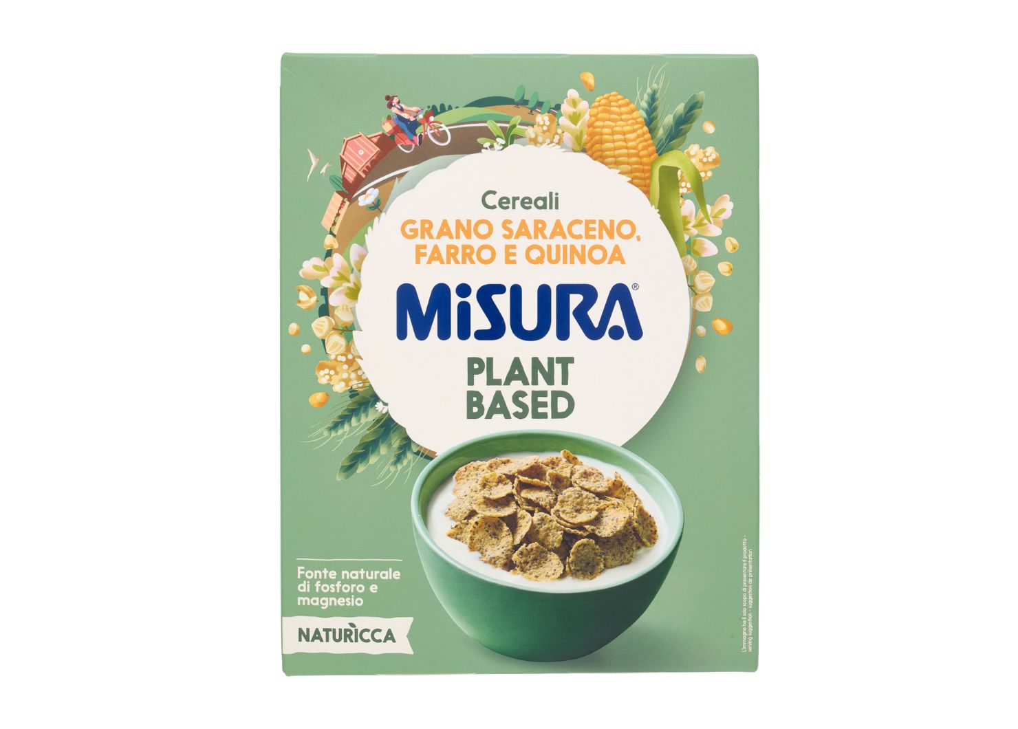 Misura Naturìcca – Grikių, speltos ir bolivinės balandos dribsniai (350 g)