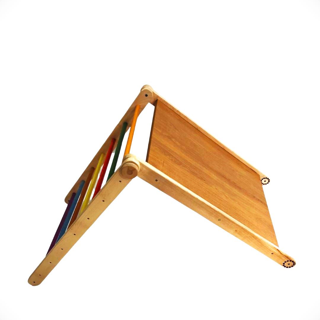 Triunghi Pikler cu tobogan modular multifuncțional