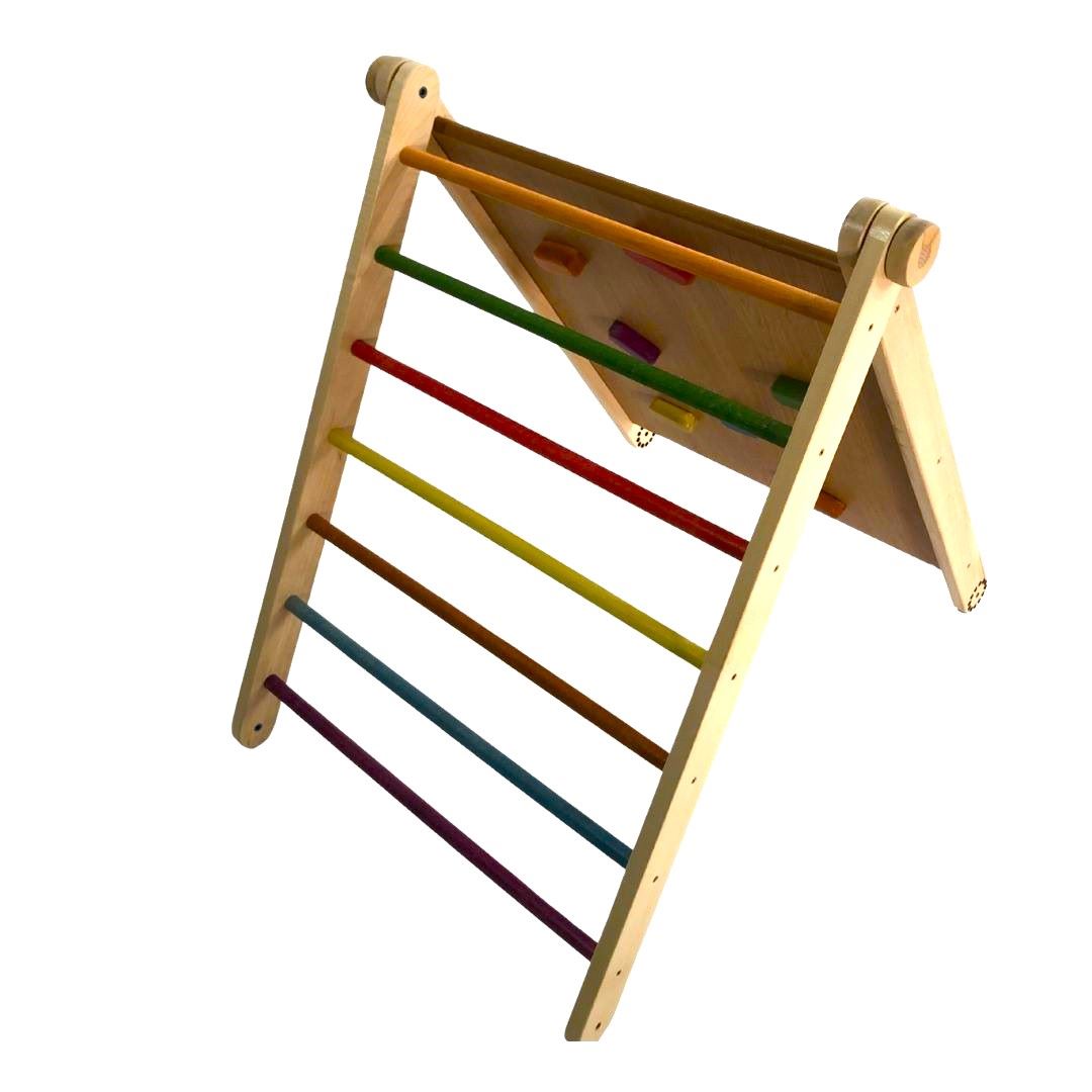 Triunghi Pikler cu tobogan modular multifuncțional