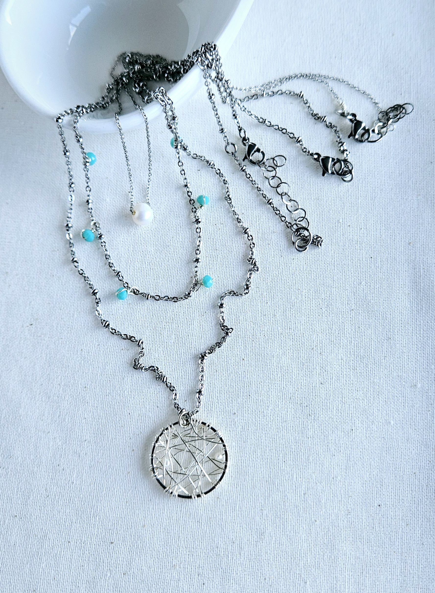 Triple Mandala Wrap Necklace Set