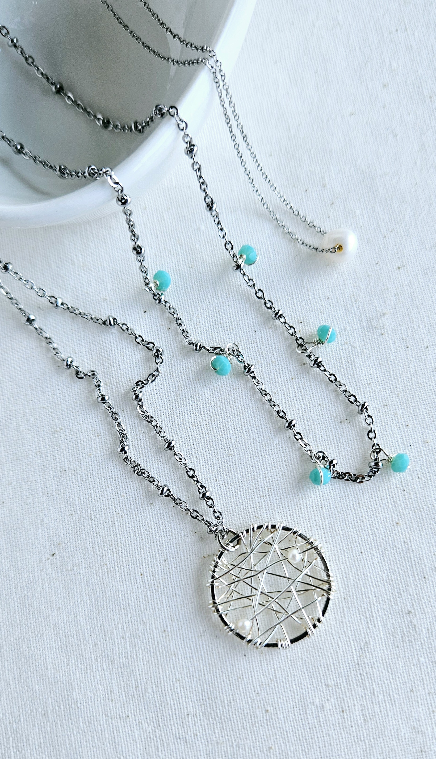 Triple Mandala Wrap Necklace Set
