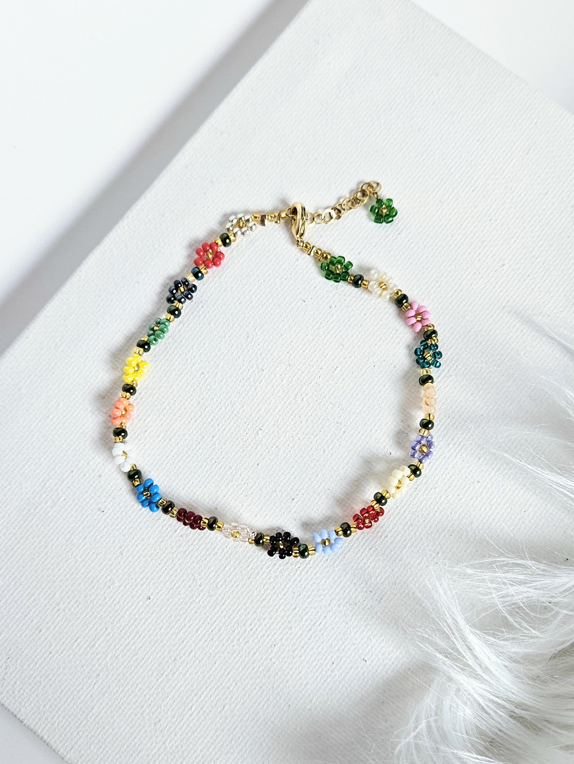 Colourful flowers Anklet