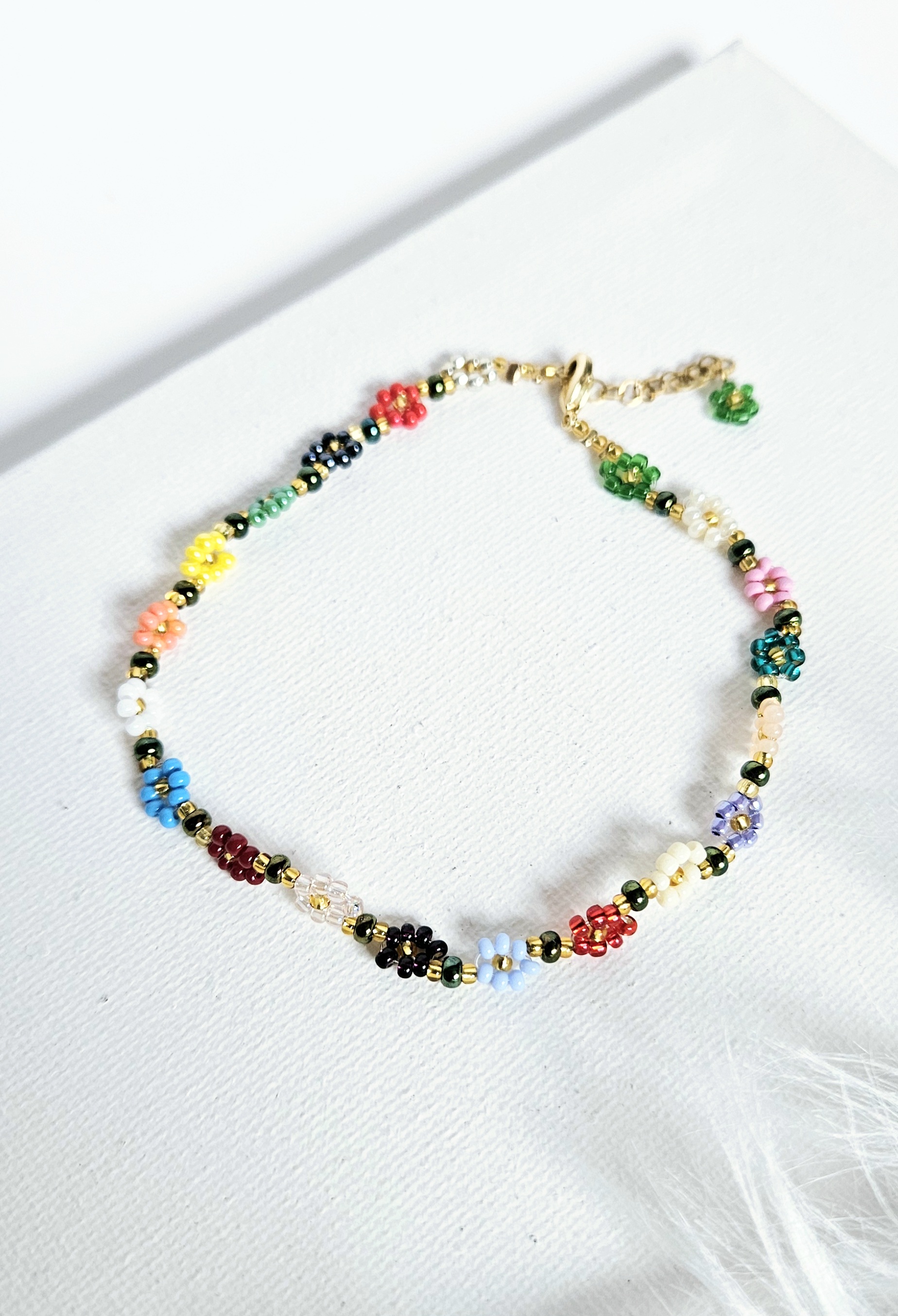 Colourful flowers Anklet