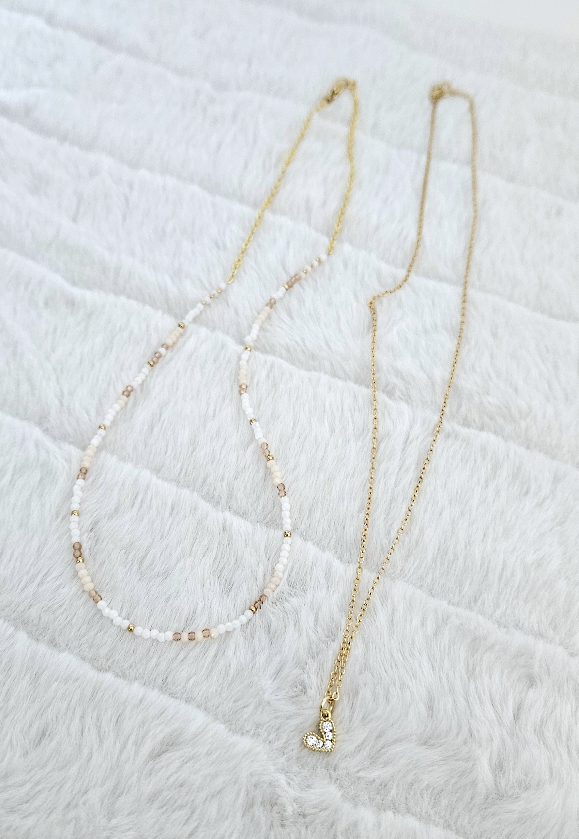 Heart & Murano Duo Necklace Set