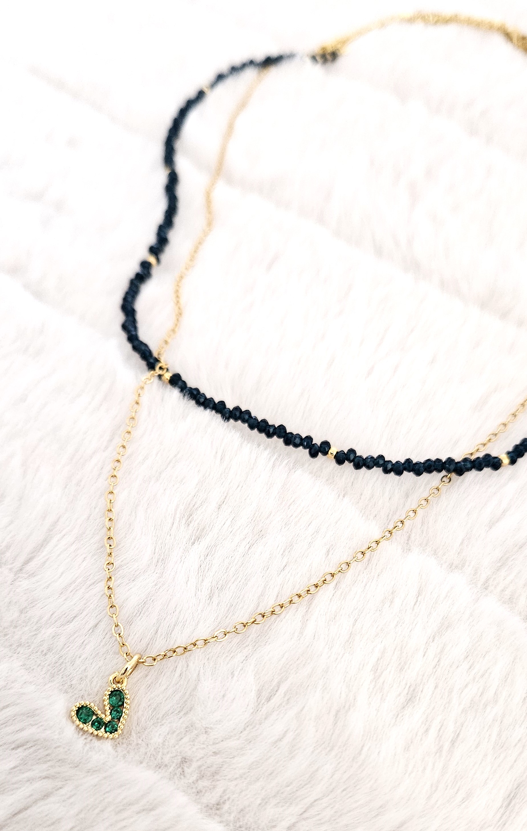 Heart & Murano Duo Necklace Set