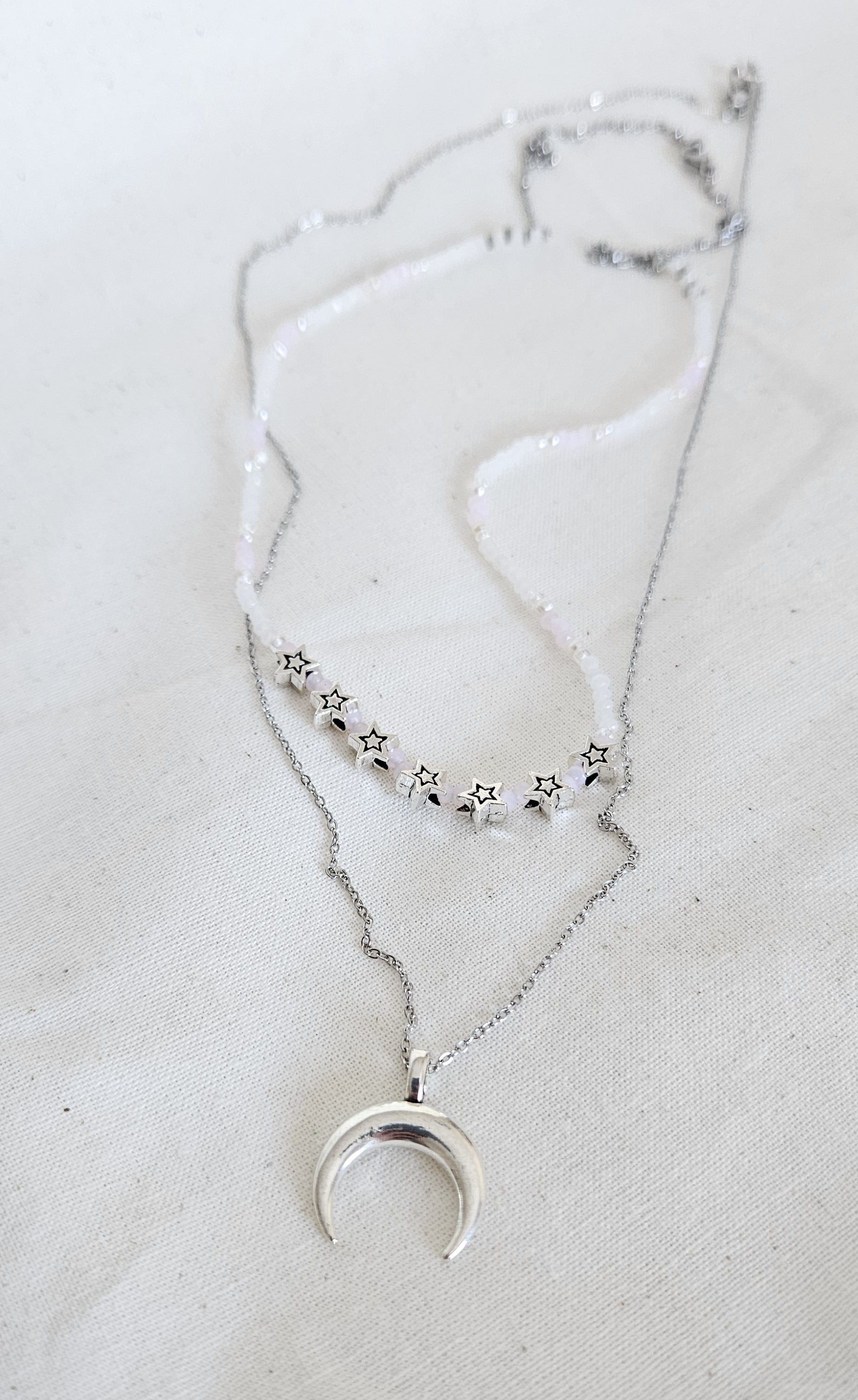 Silver Lunar & Murano Duo Set