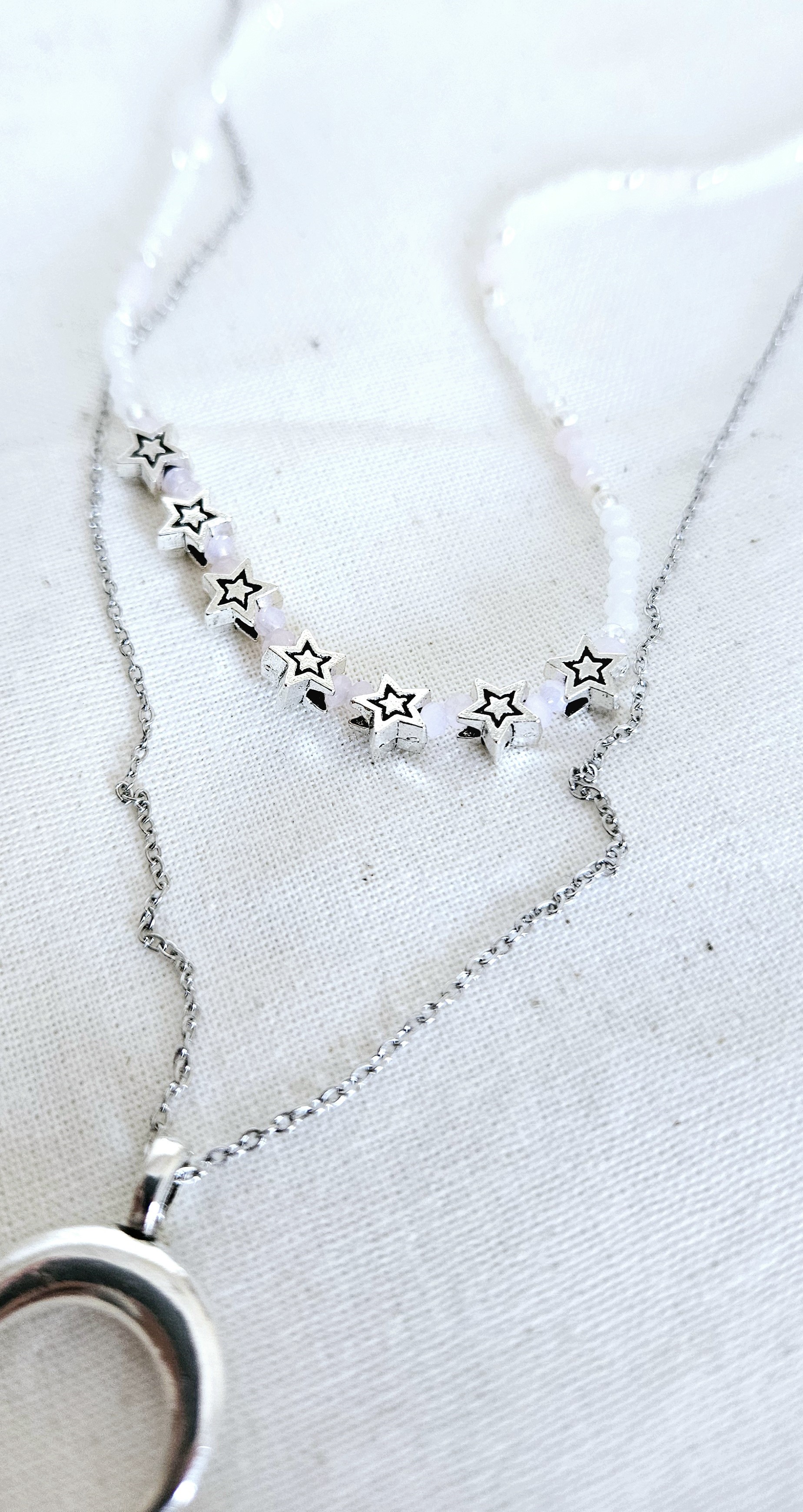 Silver Lunar & Murano Duo Set