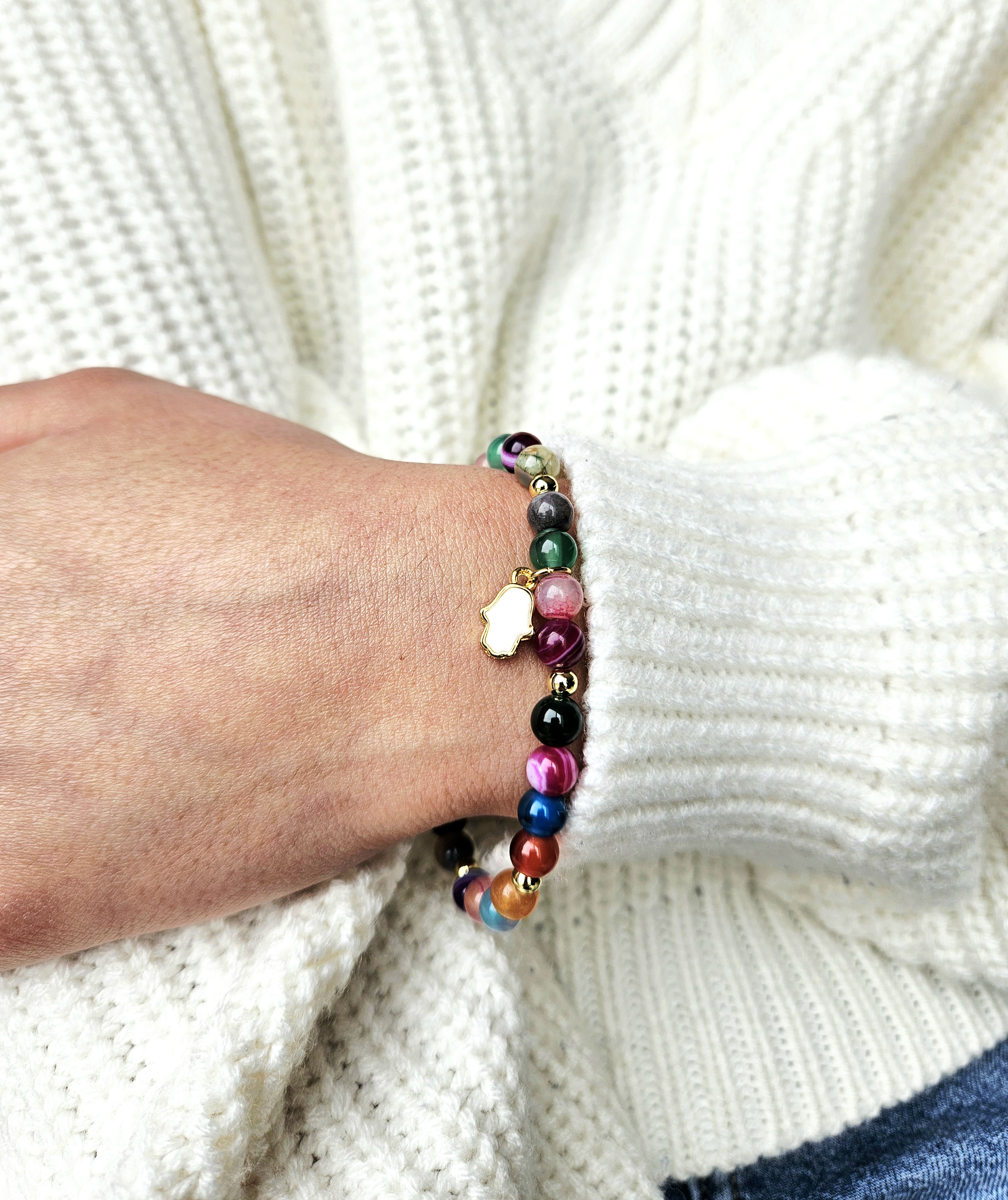 Colorful Agates Bracelet