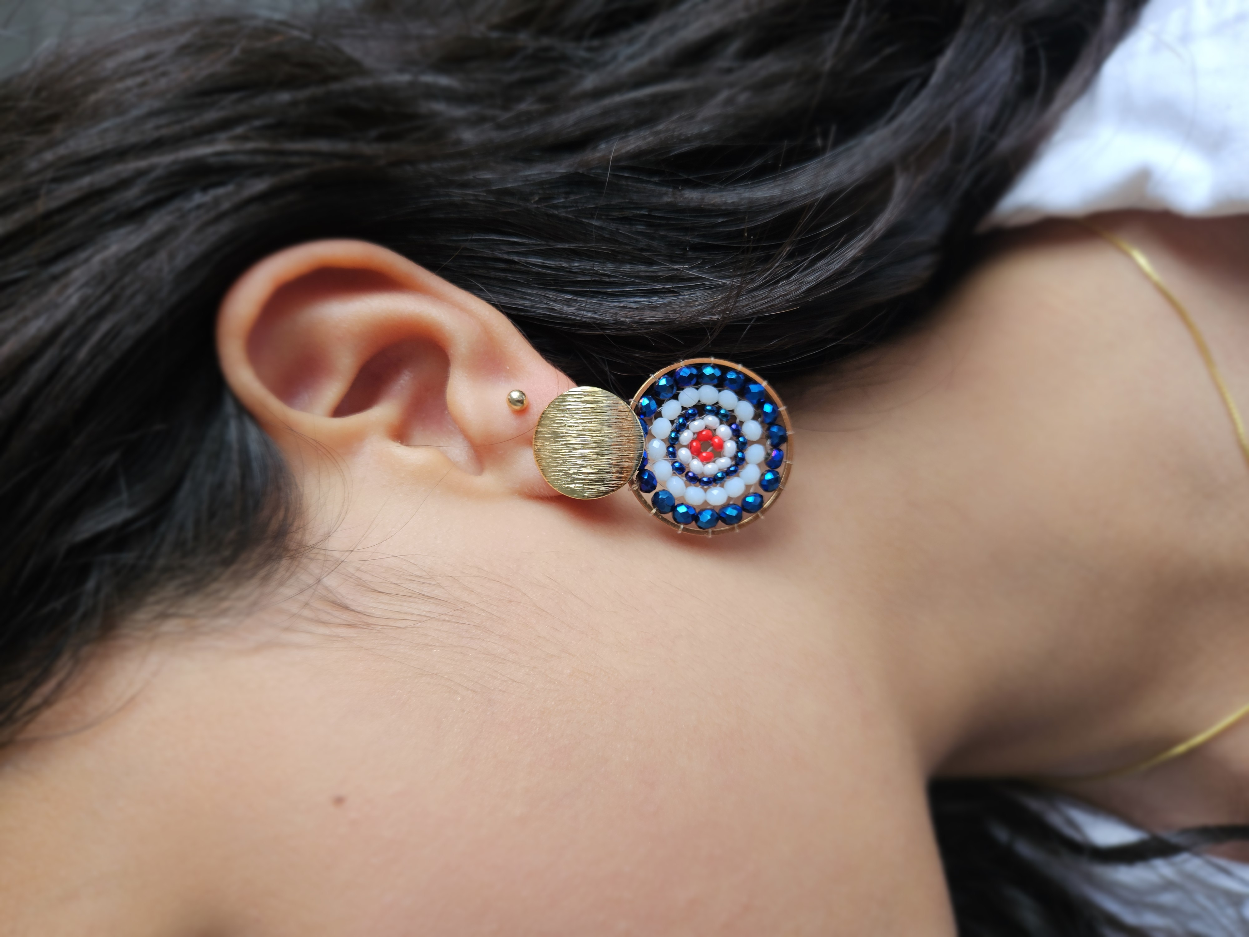 Beaded Circle Earrings