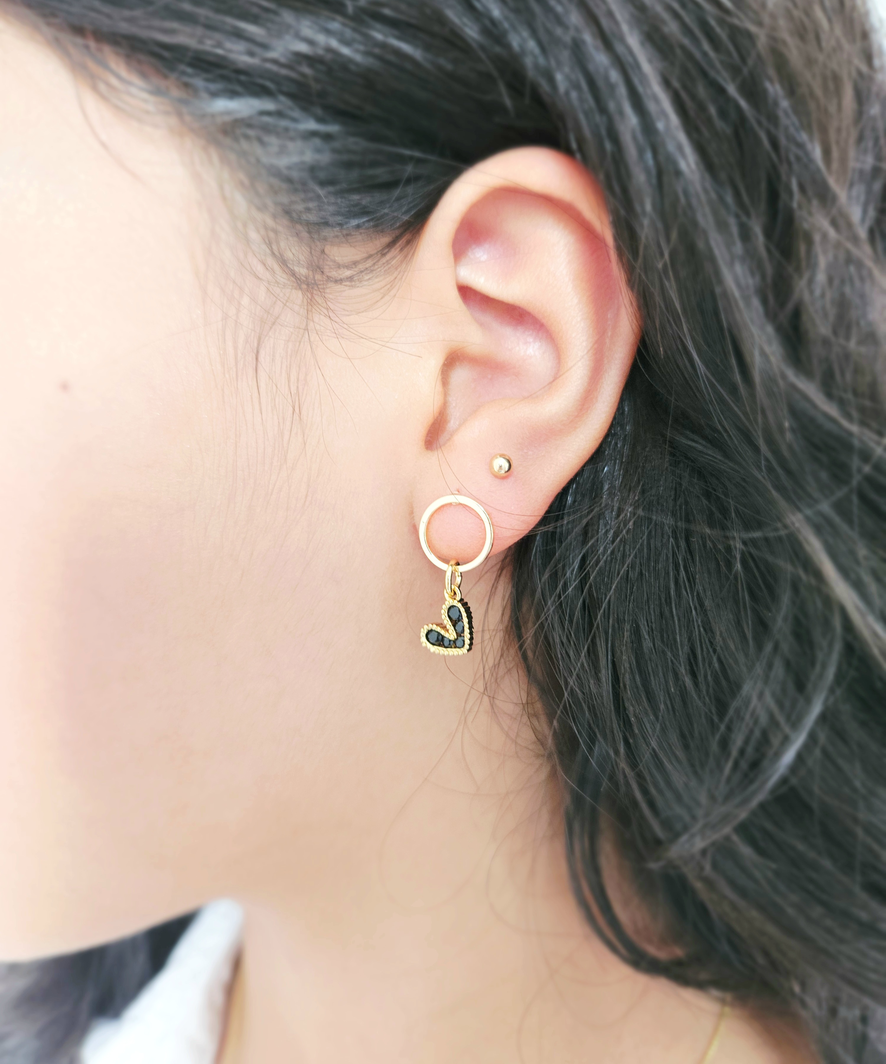 Gold Heart Jewelry Set