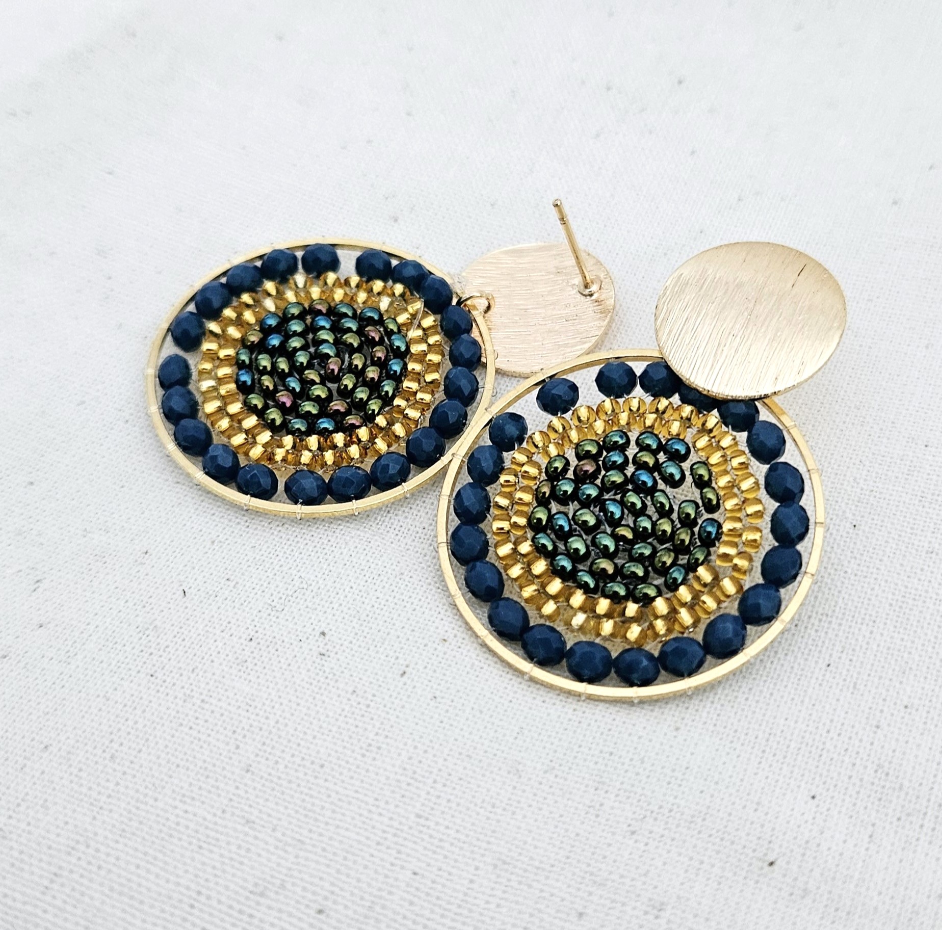 Beaded Circle Earrings