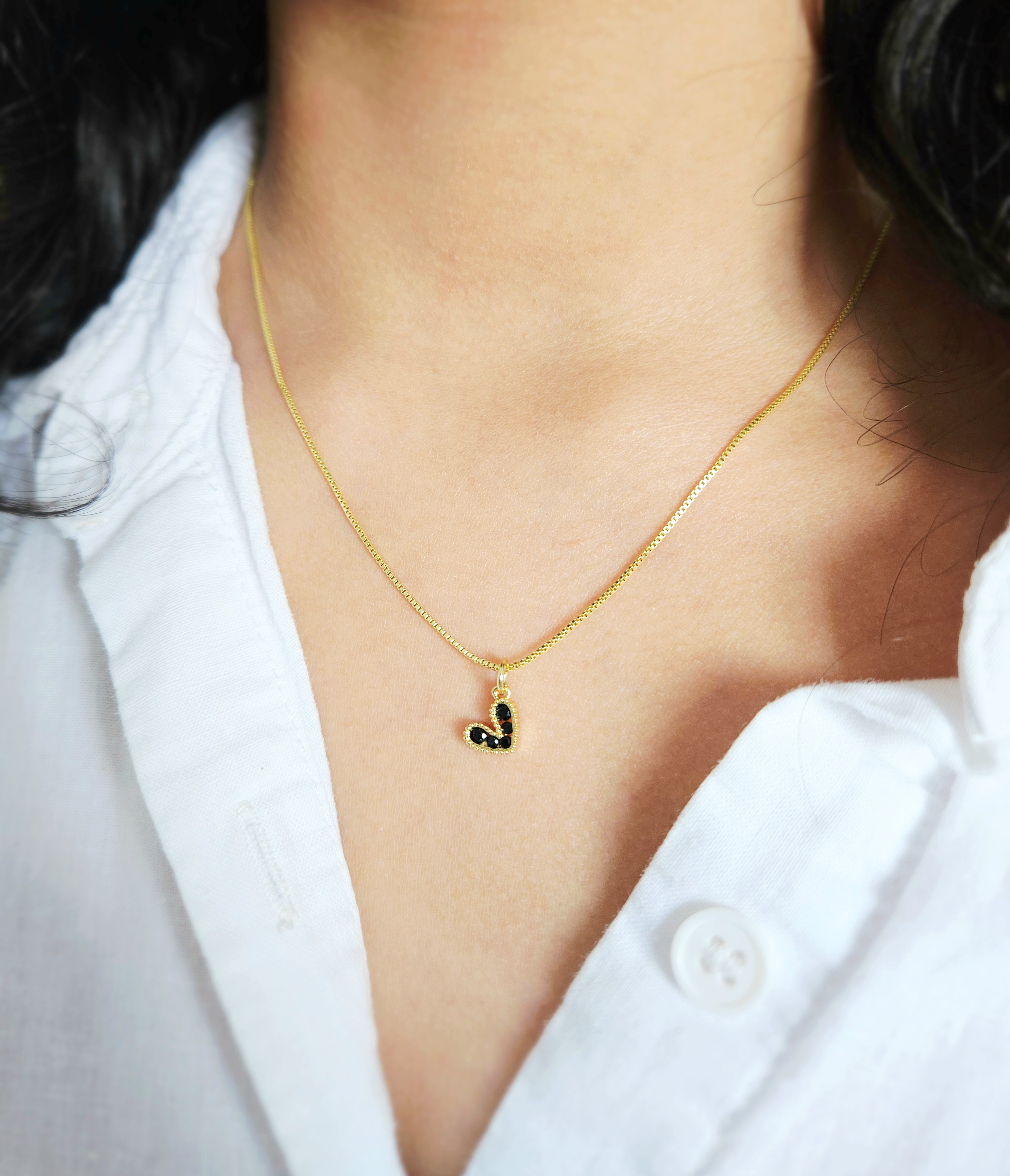 Gold Heart Jewelry Set