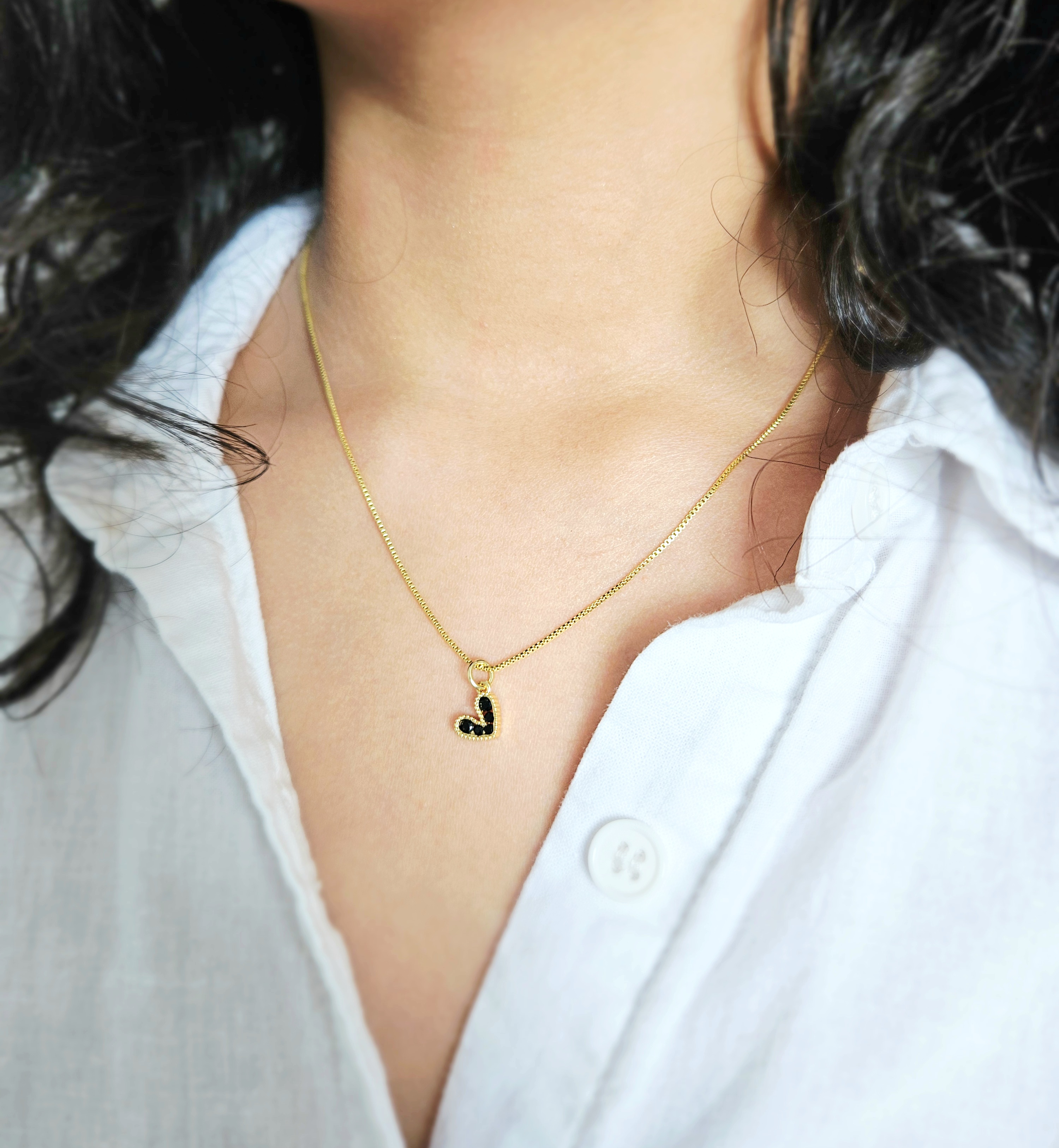 Gold Heart Jewelry Set