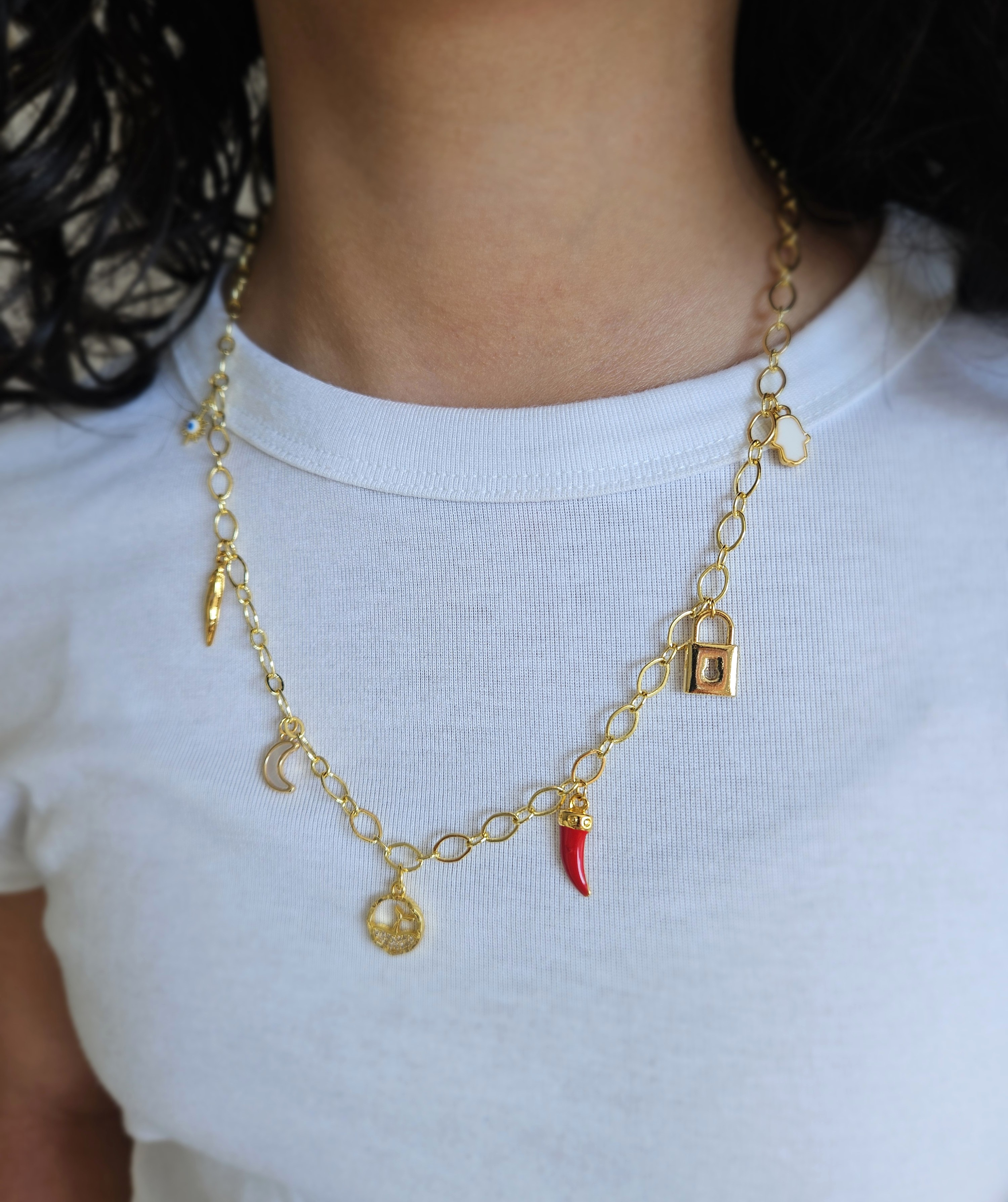 Gold Charm Necklace