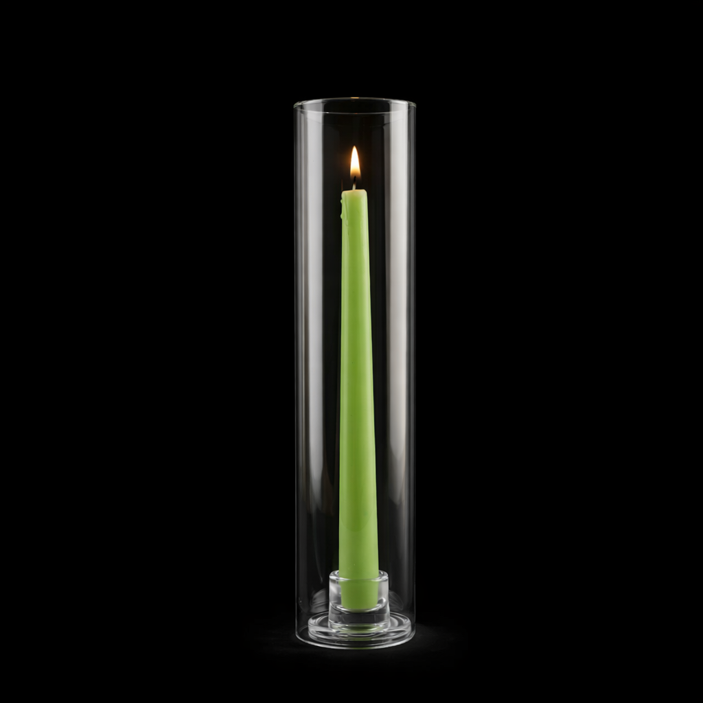Slim Glass Hurricane with Taper Candle Holder