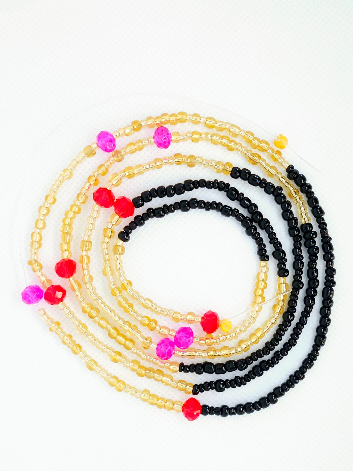 Black & Crystal Waist beads