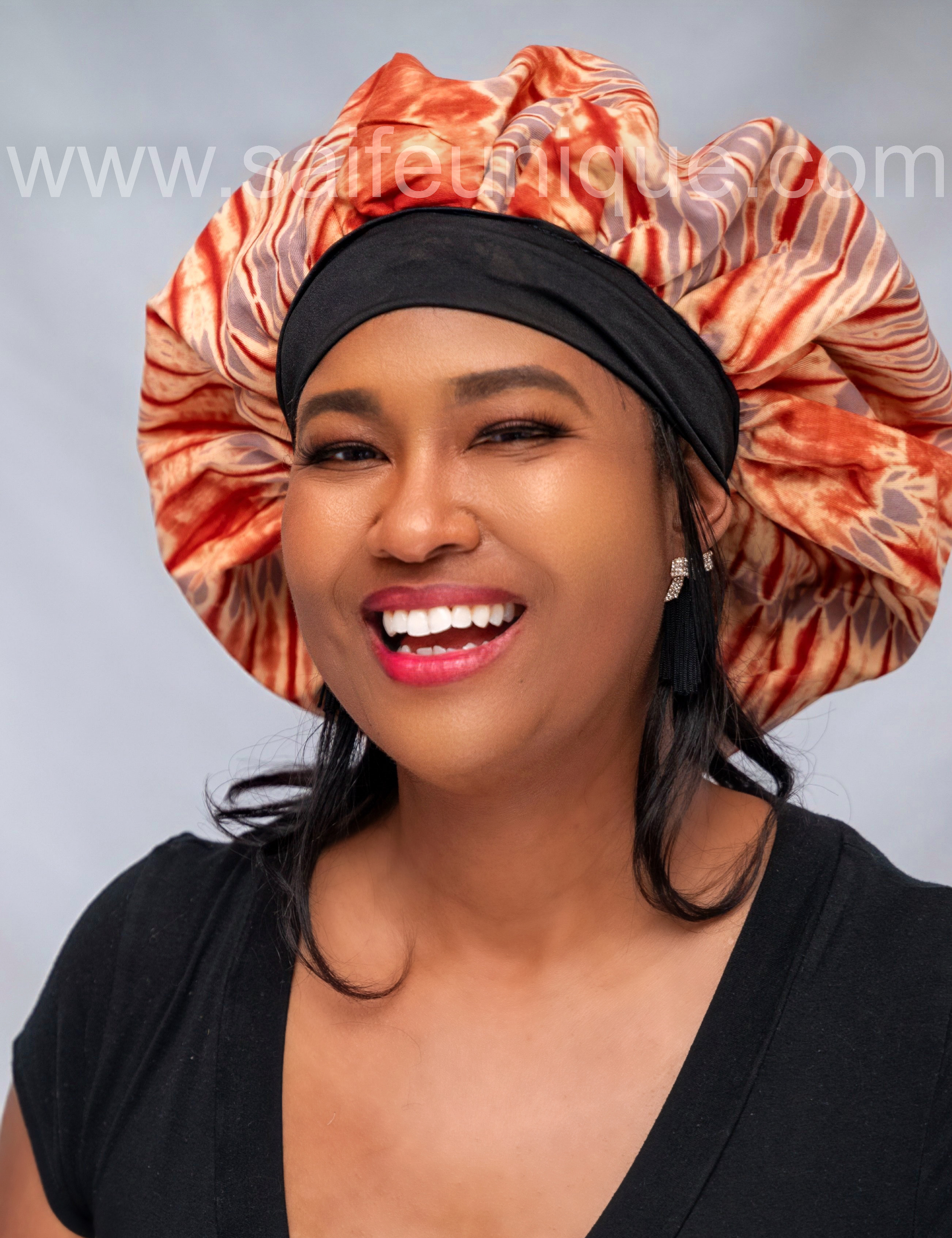 Burnt Orange Lycra Bonnet