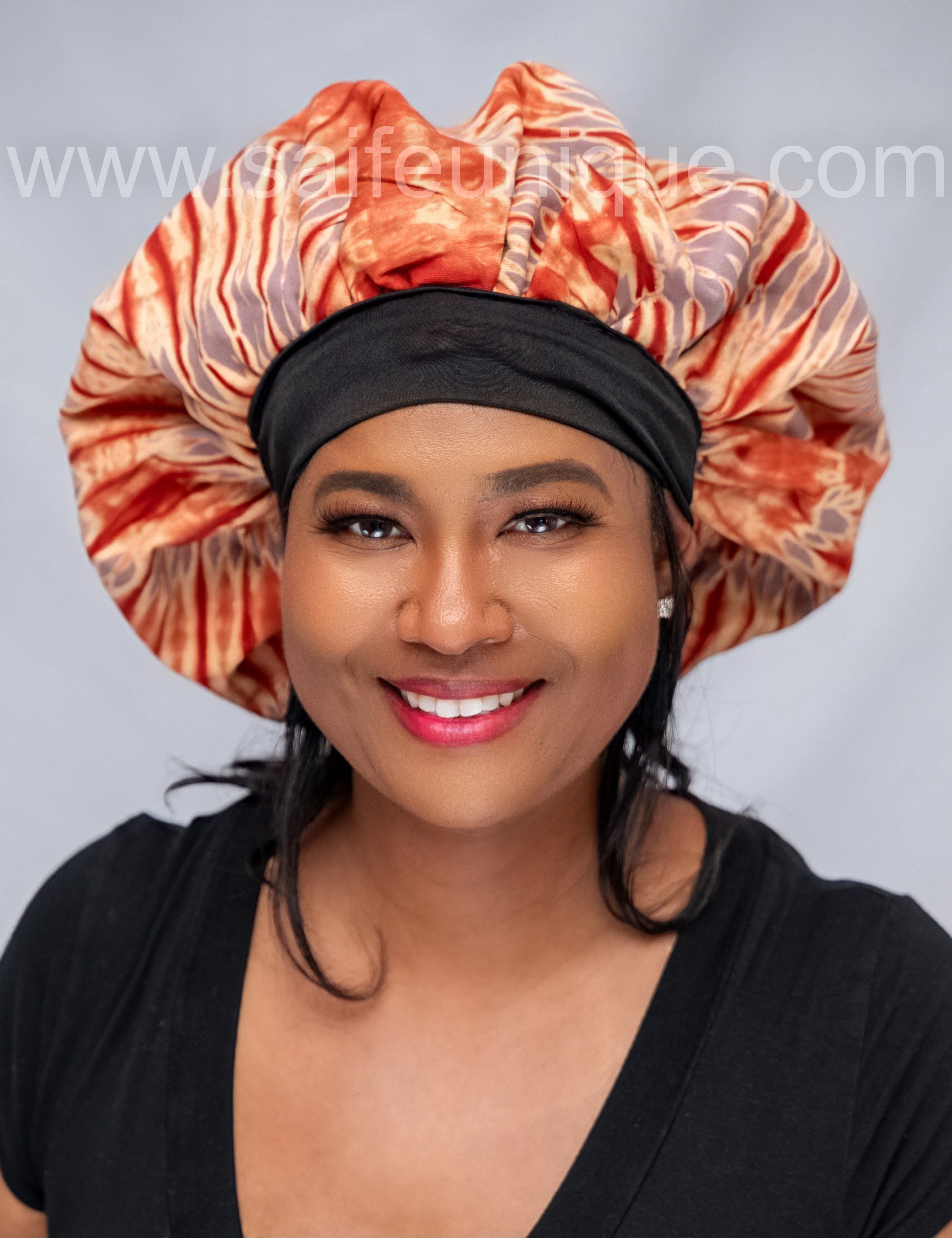 Burnt Orange Lycra Bonnet