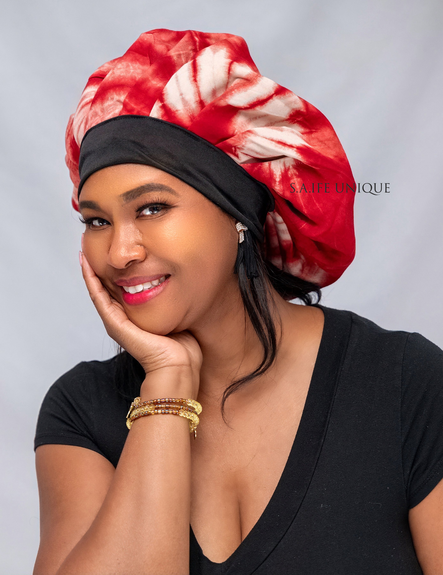 Red Lycra Bonnet