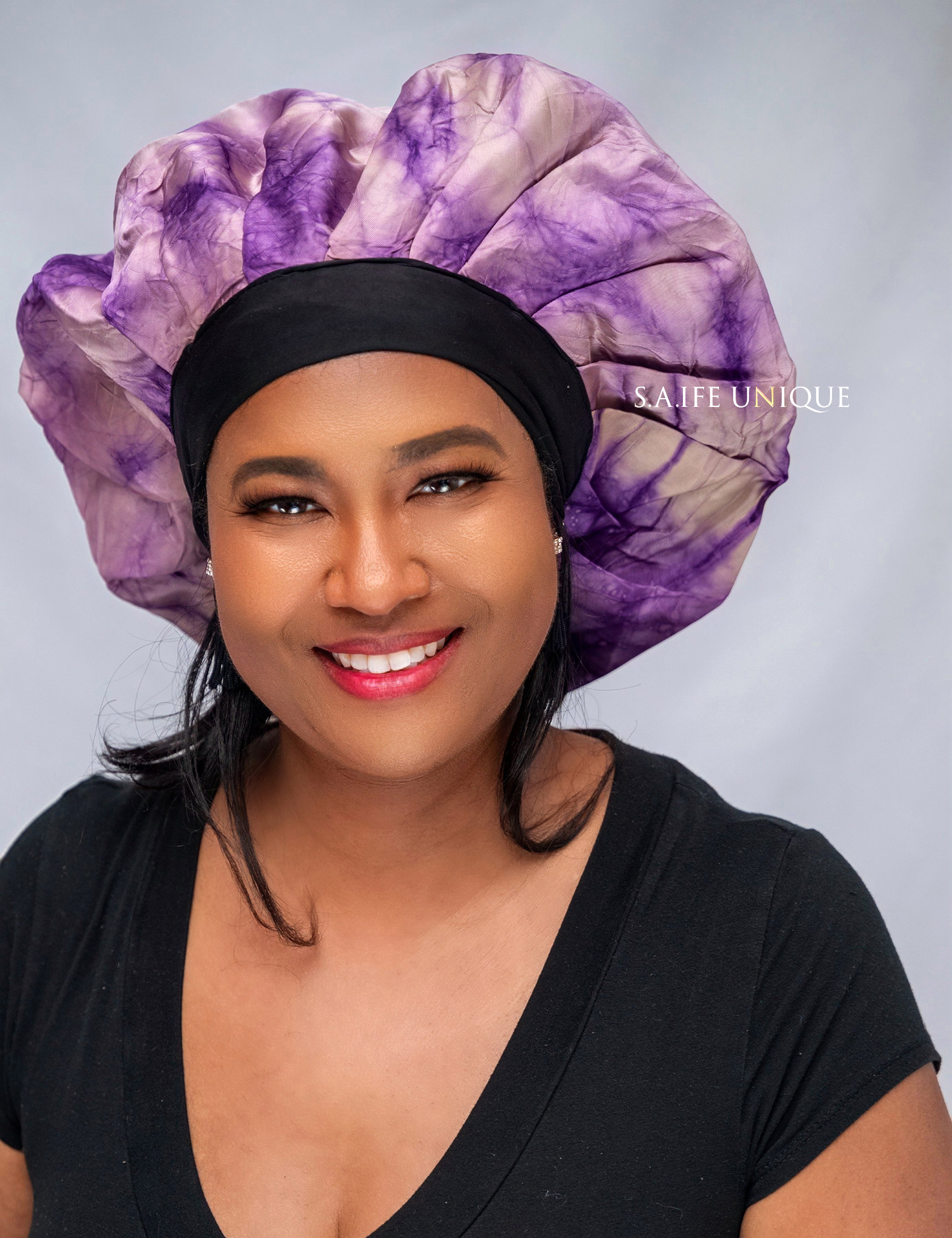 Purple Lycra Bonnet