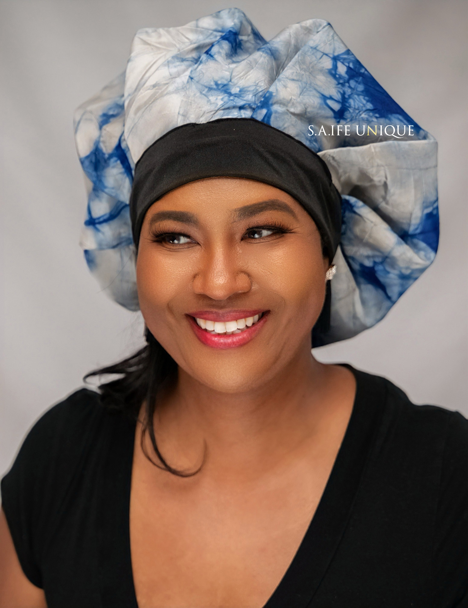 Blue Lycra Bonnet