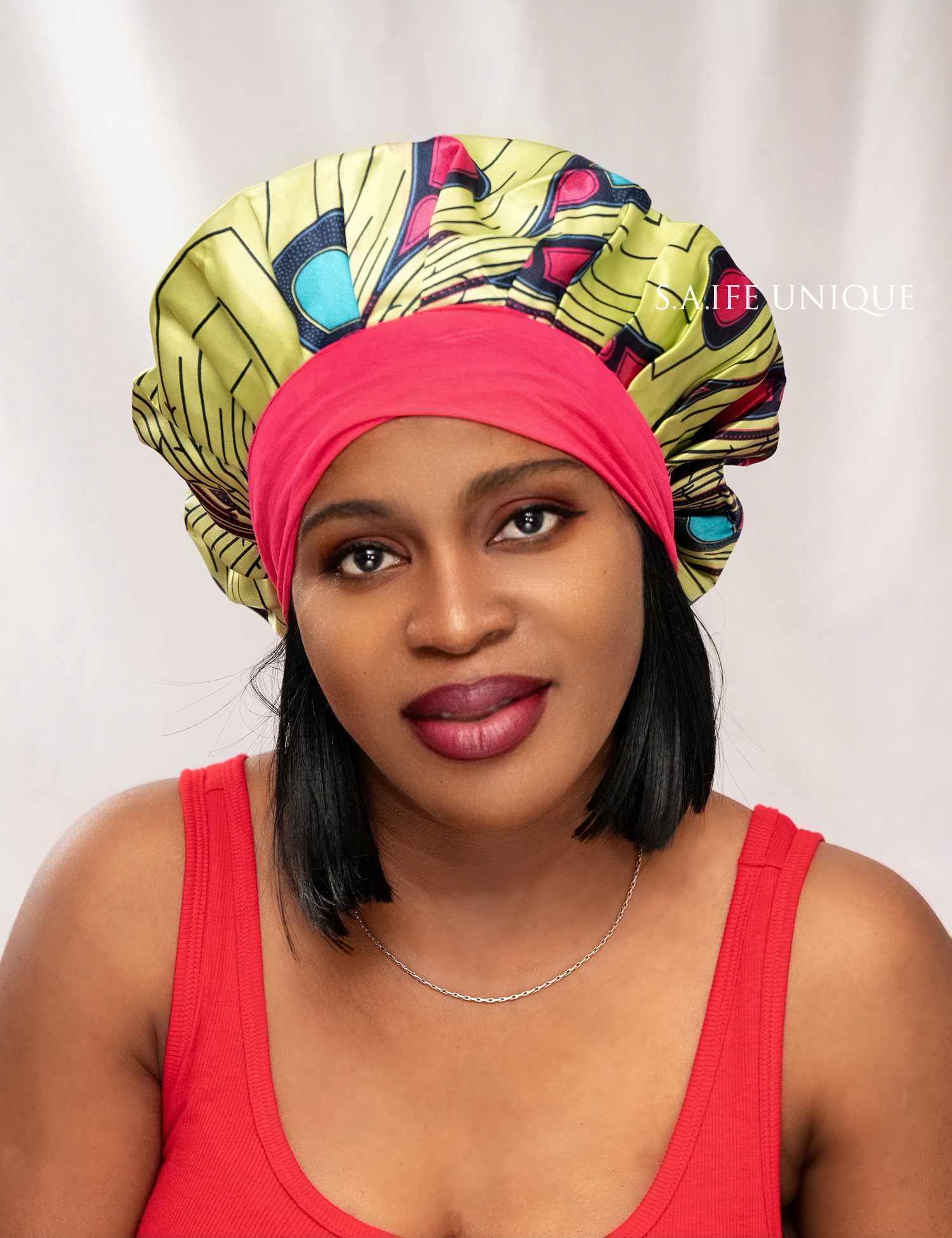 Multicolor Lycra Bonnet