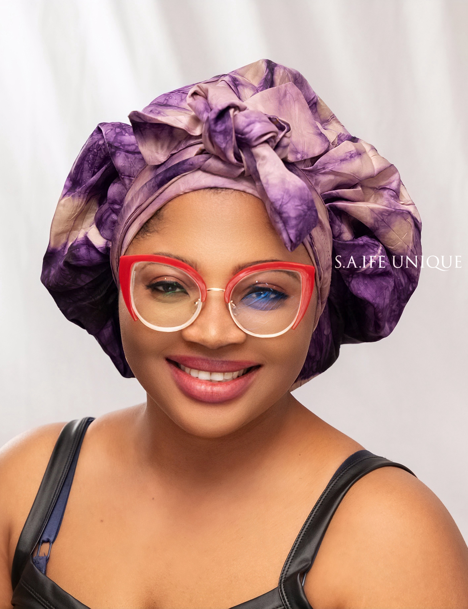 Purple/Black Head-Wrap