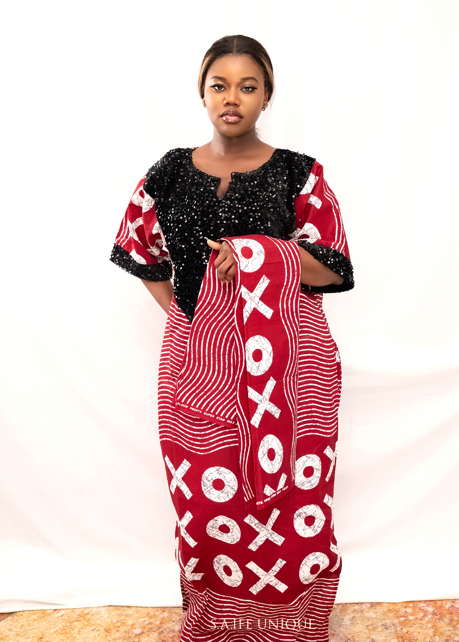 Sisi Eko Ankara Sequins Dress