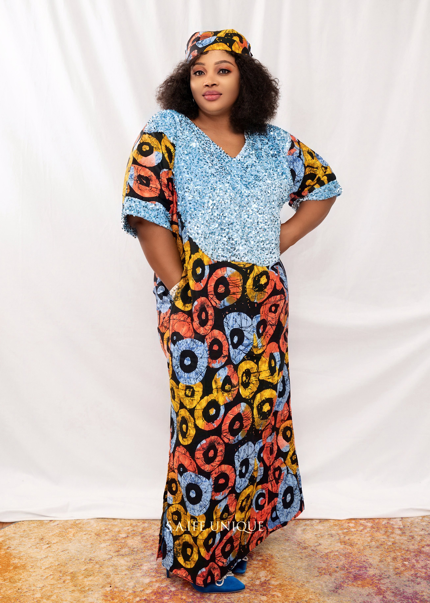 Sisi Eko Ankara Sequins Dress