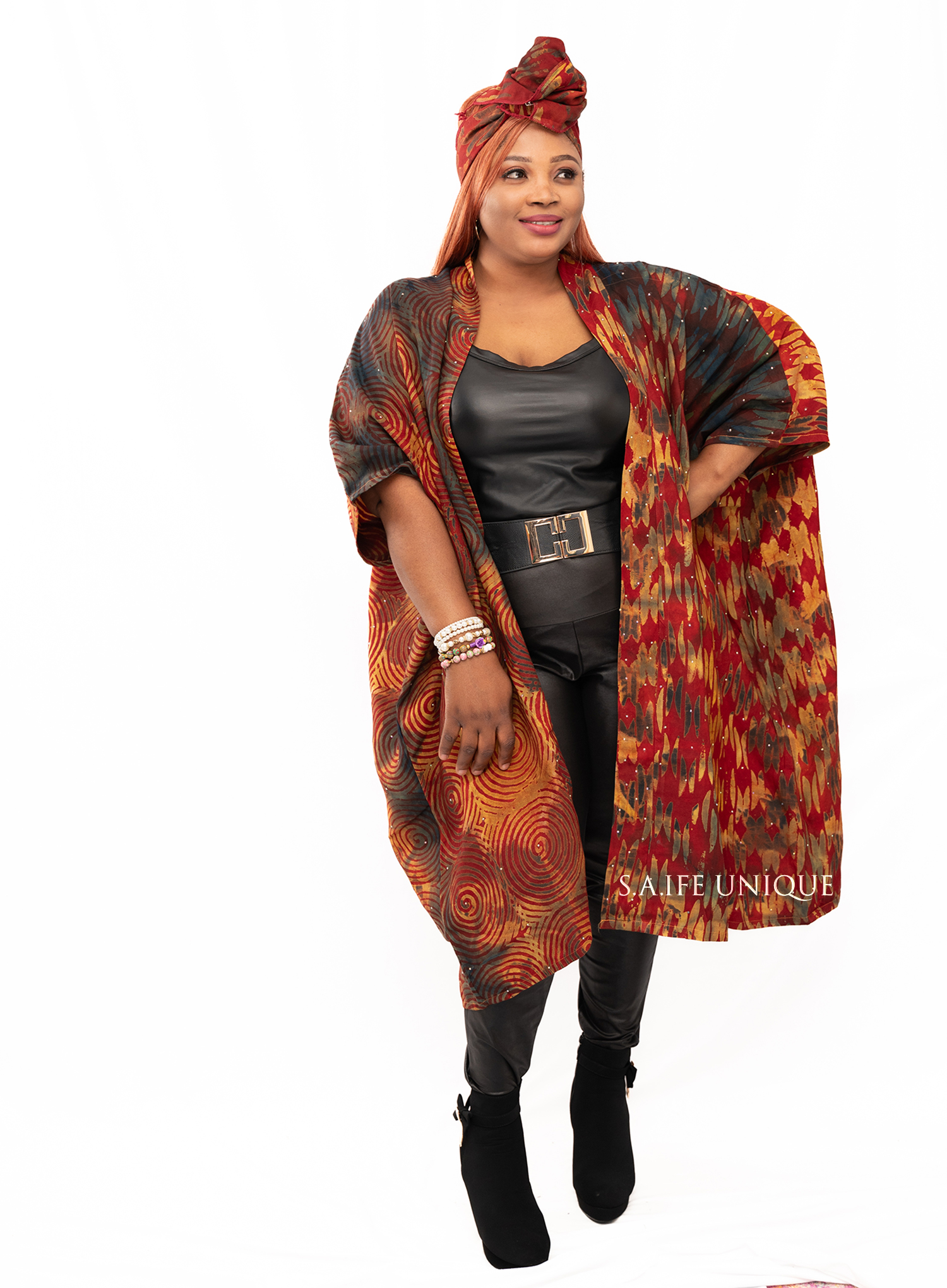 Sisi Eko Adire Crepe Kimono