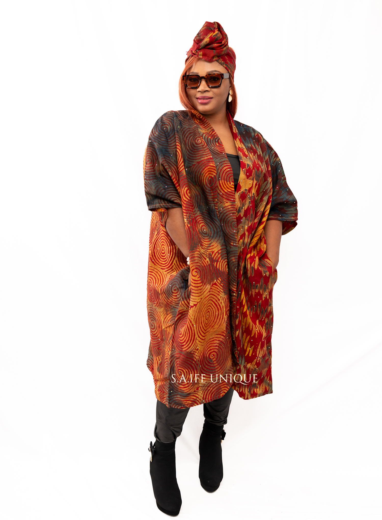 Sisi Eko Adire Crepe Kimono 