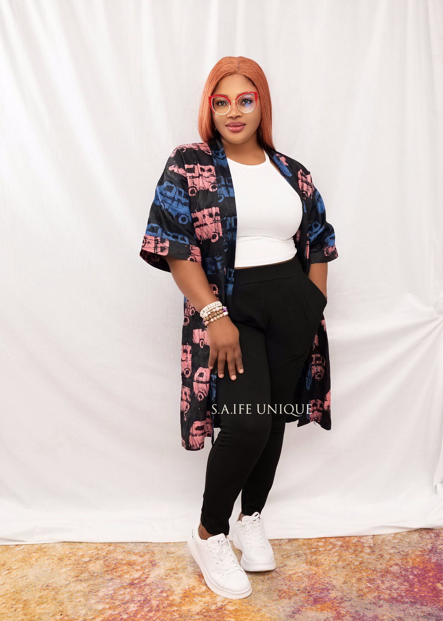 Sisi Eko Adire Batik Kimono (Danfo Bus)