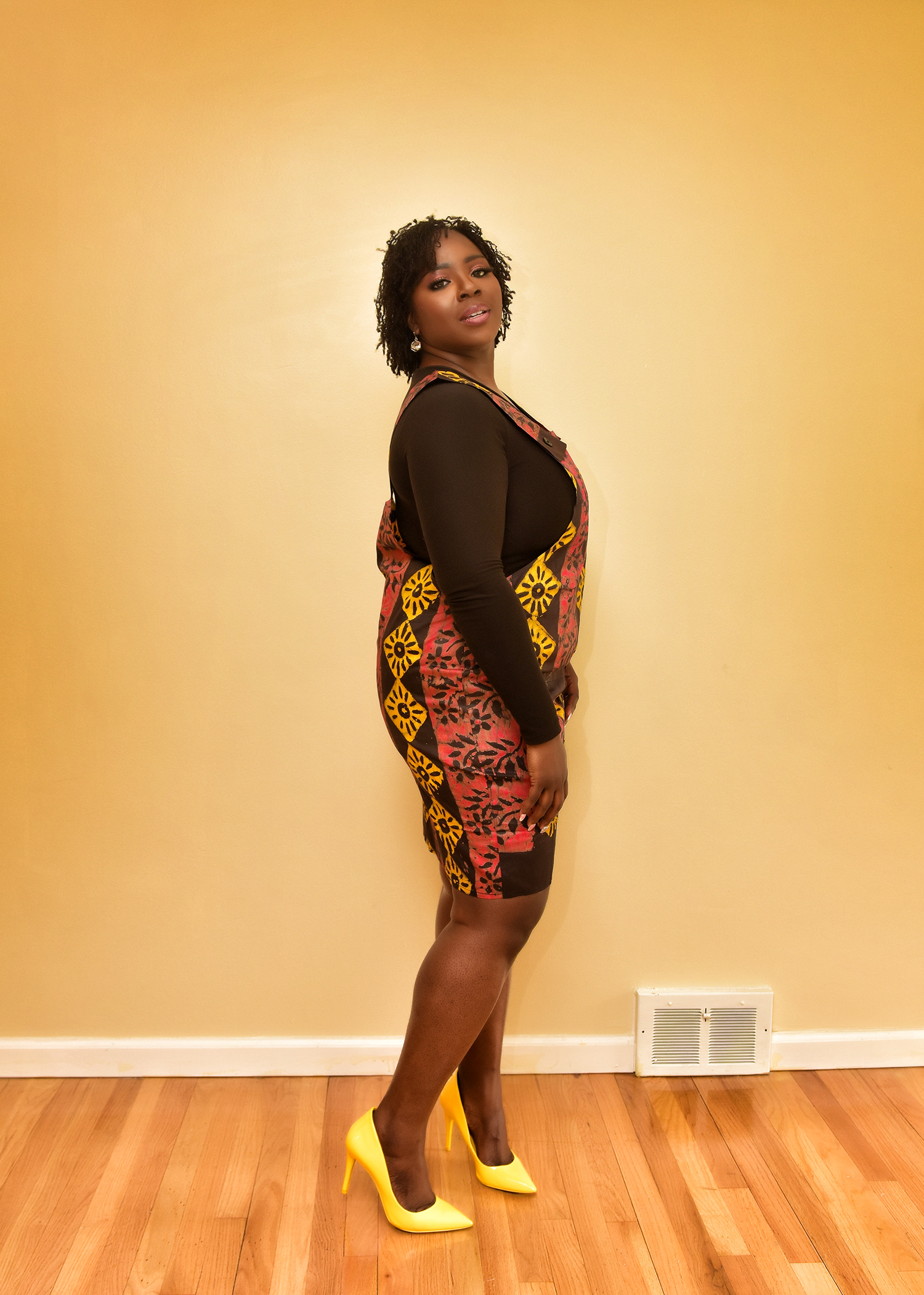 Adire Dungaree Dress 