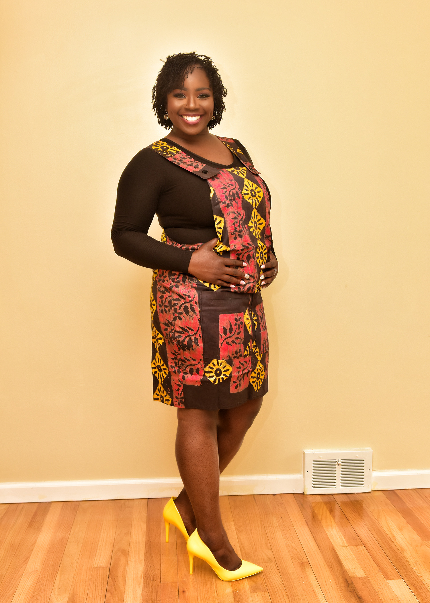 Adire Dungaree Dress