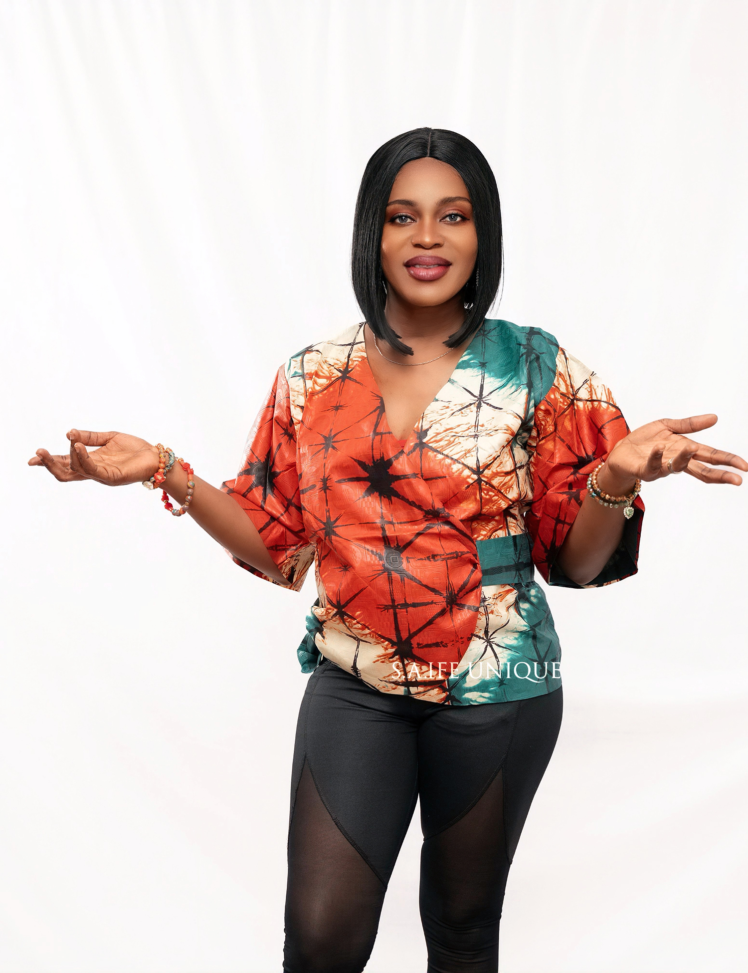 Batik Wrap Top