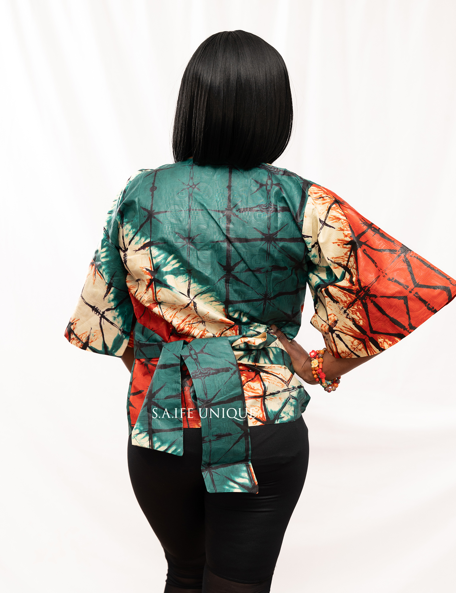 Batik Wrap Top