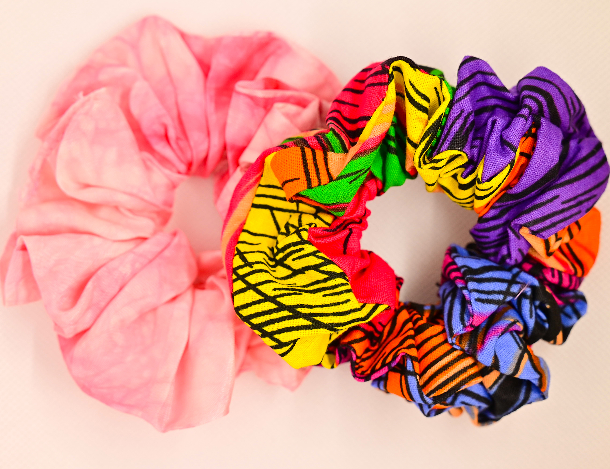 Pink & Multicolor Scrunchies