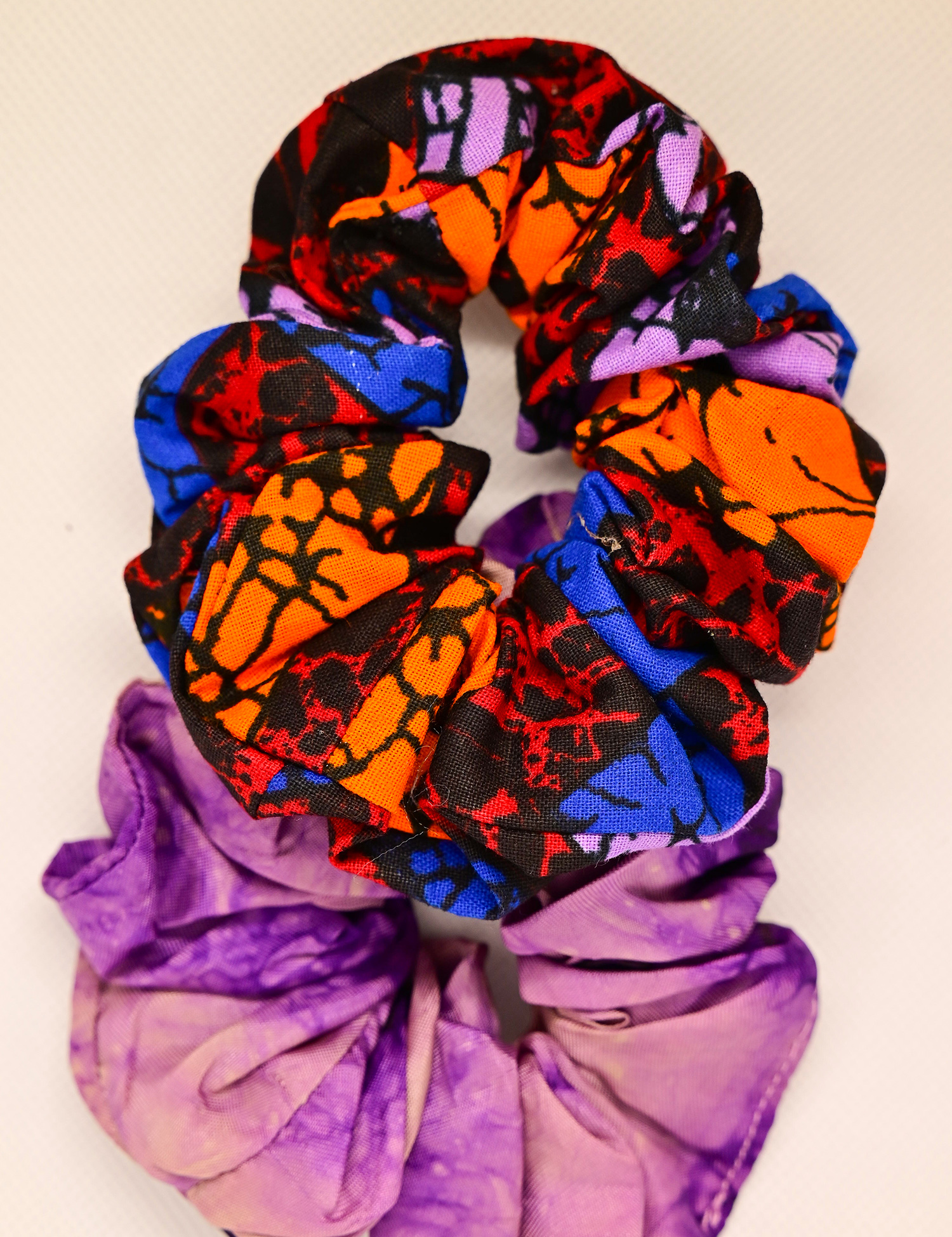 Purple & Multicolor Scrunchies