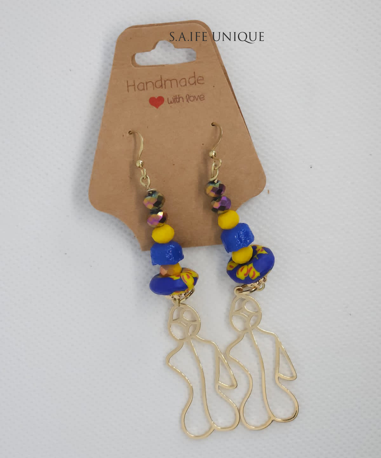 Blue/Yellow Ear Ring
